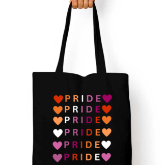 Pride In Lesbian Flag Colors Tote Bag