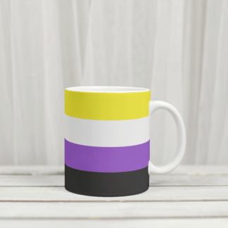 Non Binary Flag White Coffee Mug