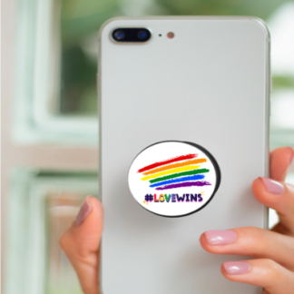 Love Wins Hashtag Phone Grip