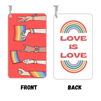 Hands Holding Pride Flag Key Chain