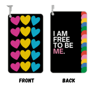Heart In Pansexual Flag Colors Key Chain