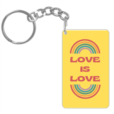 Hands Holding Pride Flags Key Chain - Image 2